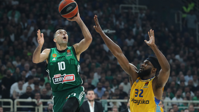 Σλούκας λαμπρός τον οδηγεί, με 95-79 νίκησε ο Παναθηναϊκός τη Μακάμπι και ισοφάρισε σε 1-1 τη σειρά