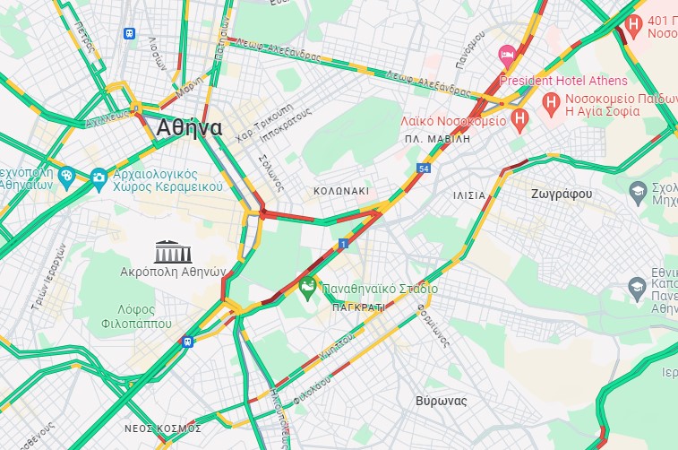 Κυκλοφοριακά προβλήματα στο κέντρο της Αθήνας λόγω βλάβης σε αγωγούς – Ποιοι δρόμοι είναι κλειστοί