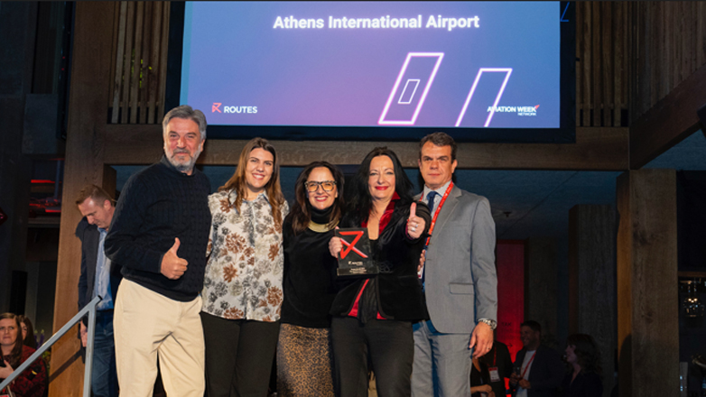 Πρώτο στην Ευρώπη το αεροδρόμιο της Αθήνας στα βραβεία Routes Europe 2024
