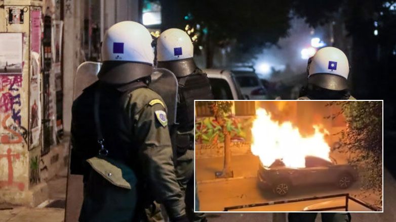 Εξάρχεια: Oμάδα 100 ατόμων επιτέθηκε σε δυνάμεις των ΜΑΤ – Ένας τραυματίας αστυνομικός