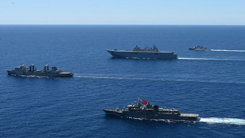 Στο Ιόνιο στο πλαίσιο της άσκησης Neptune Strike 24.1 το τουρκικό ελικοπτεροφόρο Anadolu