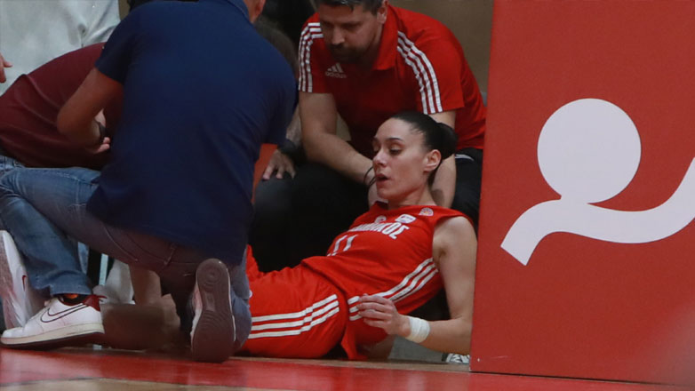 Μπάσκετ γυναικών: Ρήξη πρόσθιου χιαστού η Νικολοπούλου του Ολυμπιακού