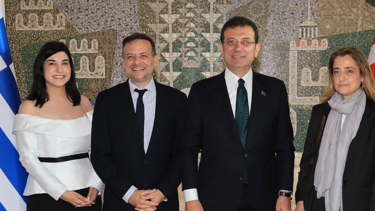 Συνάντηση του δημάρχου Αθηναίων Χάρη Δούκα με τον δήμαρχο Κωνσταντινούπολης Εκρέμ Ιμάμογλου