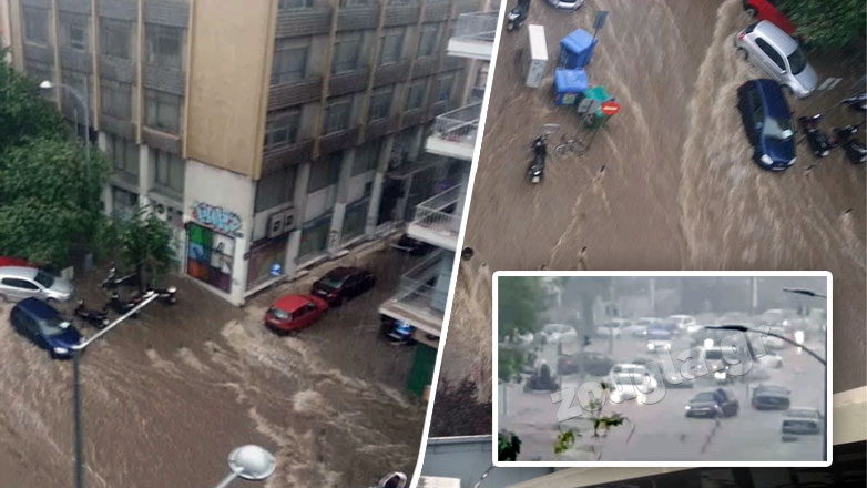 Σφοδρή κακοκαιρία έπληξε τη Θεσσαλονίκη