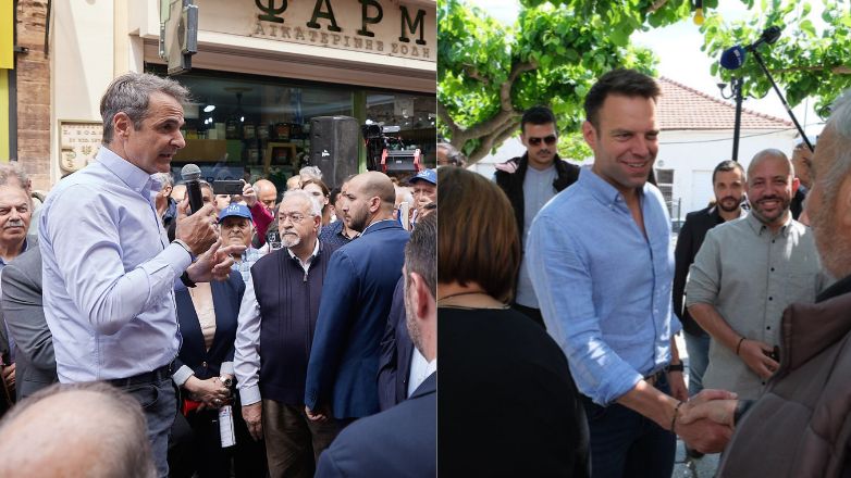 Συνεχίζονται οι περιοδείες Μητσοτάκη και Κασσελάκη ενόψει Ευρωεκλογών – Πού θα βρίσκονται σήμερα οι δύο πολιτικοί αρχηγοί