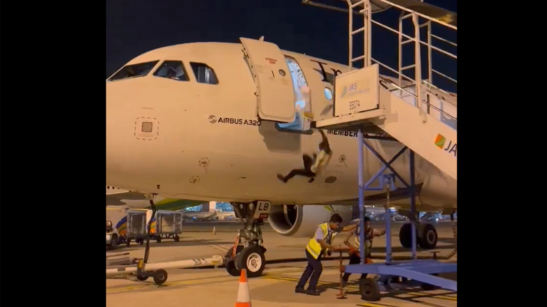 Άνδρας πέφτει από αεροσκάφος μετά την απομάκρυνση της σκάλας