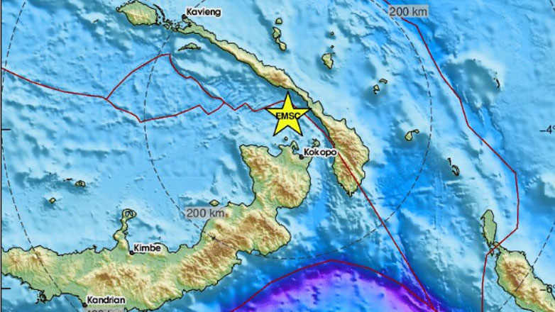 Σεισμός 5,8  Ρίχτερ στην Παπούα Νέα Γουινέα