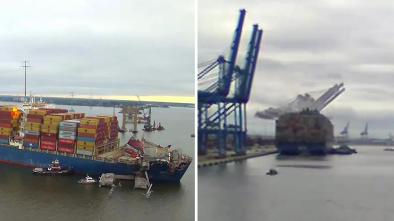 Μετακινήθηκε μετά από δύο μήνες το πλοίο που έριξε τη γεφυρα στη Βαλτιμόρη