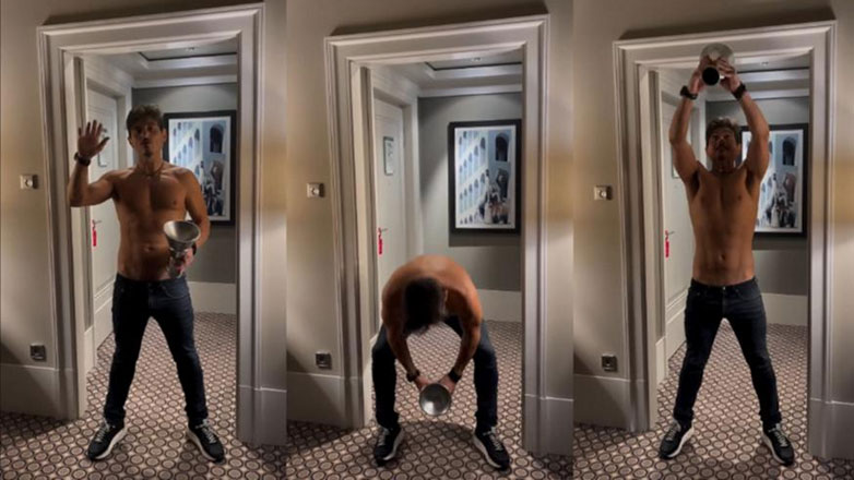 Ο Γιαννακόπουλος κάνει γυμναστική με την κούπα της Ευρωλίγκας