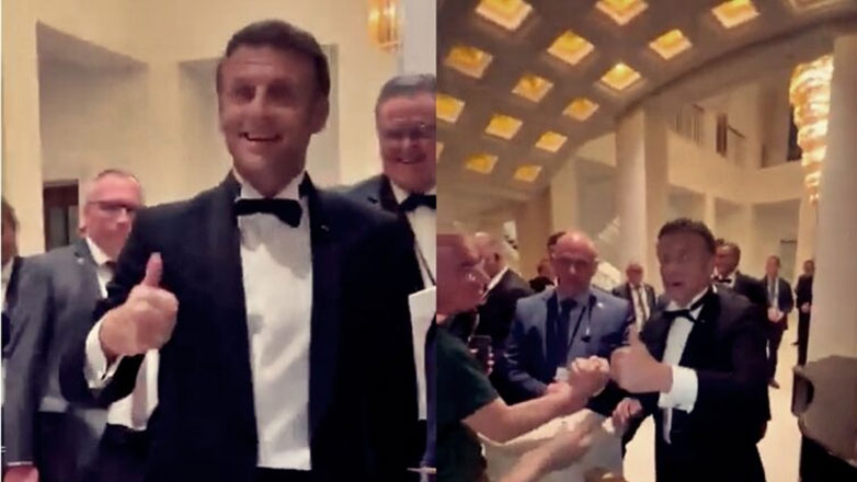 Όταν ο Μακρόν συνάντησε τους οπαδούς του Παναθηναϊκού