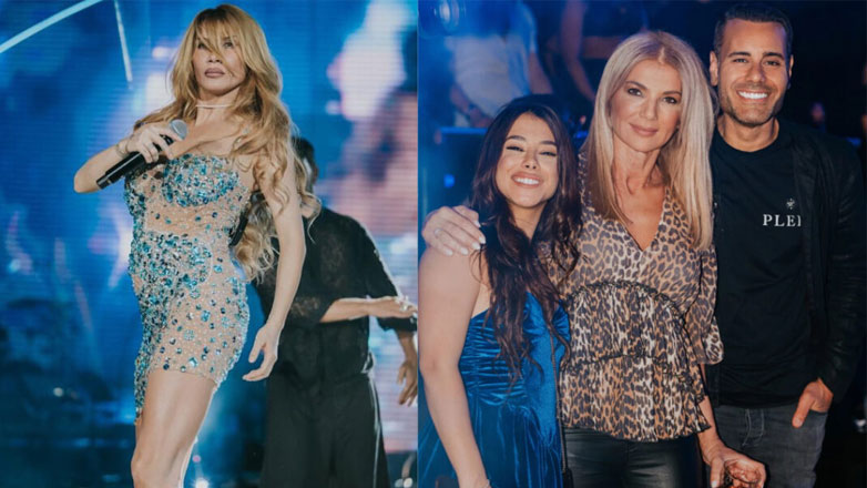 Πάολα: Η κόρη της Παολίνα και ο Φώτης Ζογλοπίτης στο πλευρό της στην πρεμιέρα της στη Θεσσαλονίκη