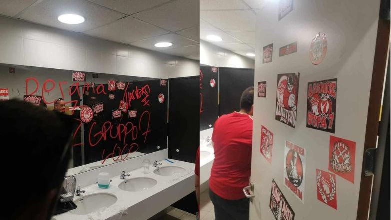 Βανδαλισμοί στις τουαλέτες τoυ «ΑΕΚ Arena» από οπαδούς του Ολυμπιακού