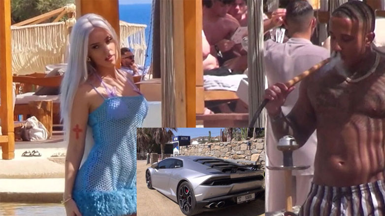 Ο Light στη Μύκονο με Lamborghini, ναργιλέ και την εντυπωσιακή σύντροφό του, Άννα Θεοδωρίδη