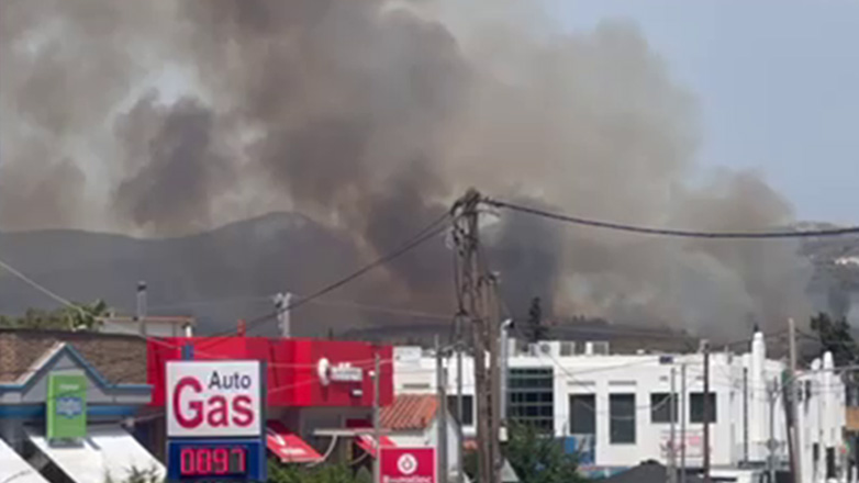 Χωρίς ενεργό μέτωπο η φωτιά στη Δροσοπηγή Ωρωπού