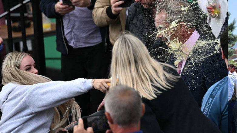 Βρετανία: Κατηγορίες για βιαιοπραγία στην 25χρονη που περιέλουσε με μιλκσέικ τον Ν. Φάρατζ Βρετανία: Κατηγορίες για βιαιοπραγία στην 25χρονη που περιέλουσε με μιλκσέικ τον Ν. Φάρατζ