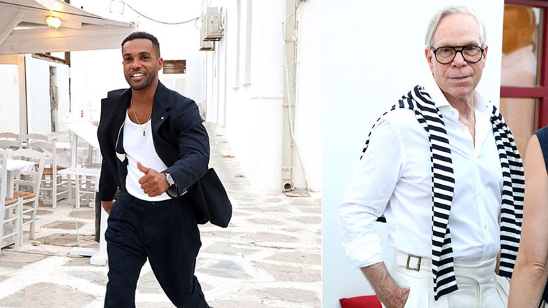 Lucien Laviscount: Στη Mύκονο ο σέξι Alfie του Emily in Paris για τα εγκαίνια του καταστήματος του Τommy Hilfiger
