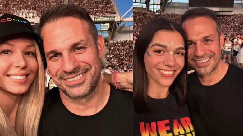 Ντέμης Νικολαΐδης: Στη συναυλία των Coldplay αγκαλιά με τη σύντροφό του και την κόρη του, Μελίνα