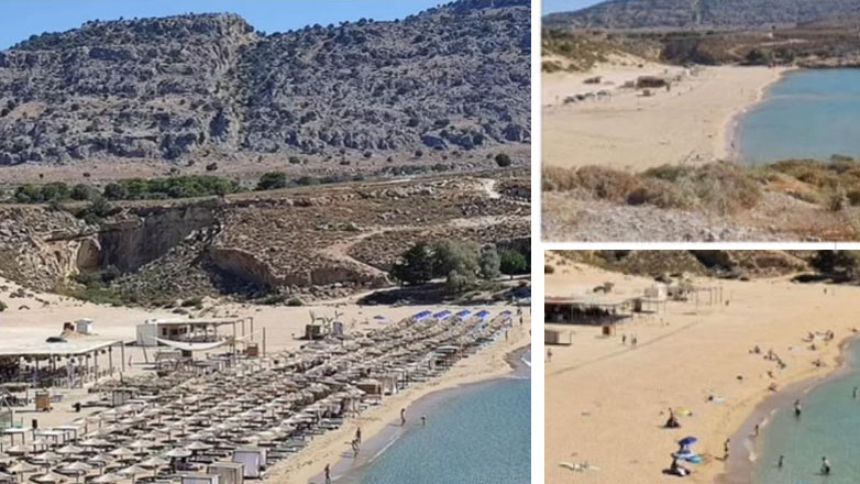 Αδειάζουν οι παραλίες από τις ξαπλώστρες στη Ρόδο