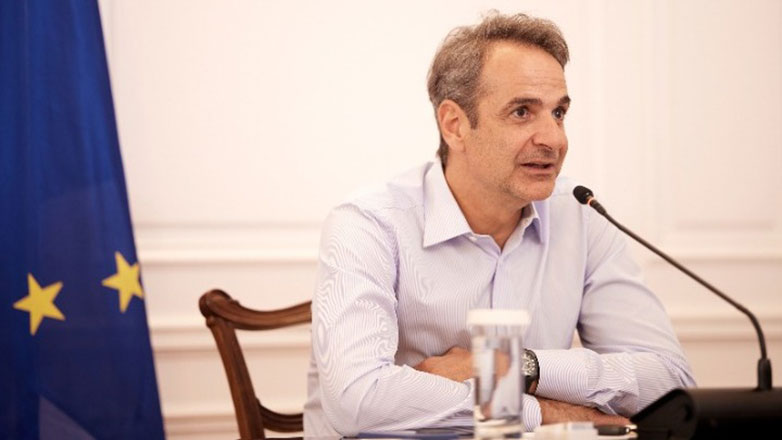 Ο Κυριάκος Μητσοτάκης στην τηλεδιάσκεψη κορυφής του ΕΛΚ