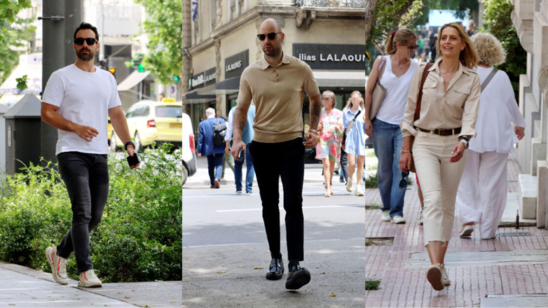 Σάκης Τανιμανίδης, Βασίλης Σπανούλης, Τατιάνα Μπλάτνικ: Οι βόλτες τους στο κέντρο της Αθήνας