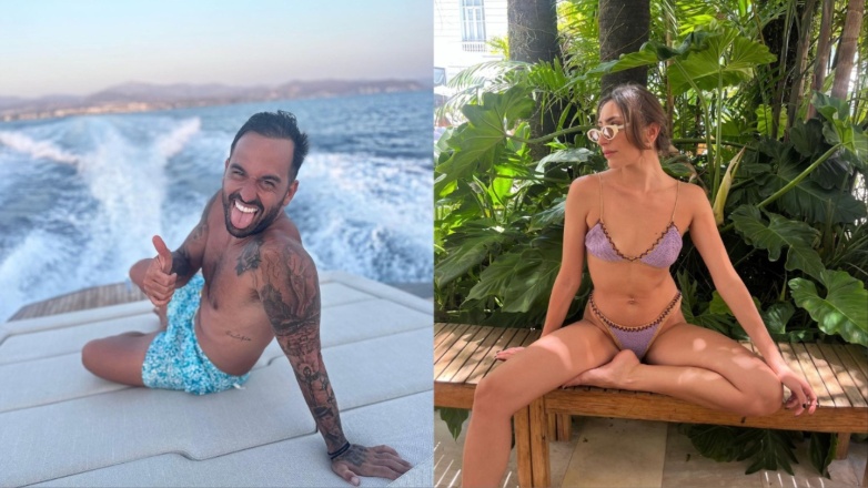 Άρης Σοϊλέδης: Η καλλονή σύντροφός του Μαριλίνα Κυπαρίσση ποζάρει topless στην αγκαλιά του