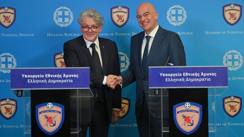 Συνάντηση Δένδια με τον επίτροπο Εσωτερικής Αγοράς της Ευρωπαϊκής Ένωσης Τιερί Μπρετόν