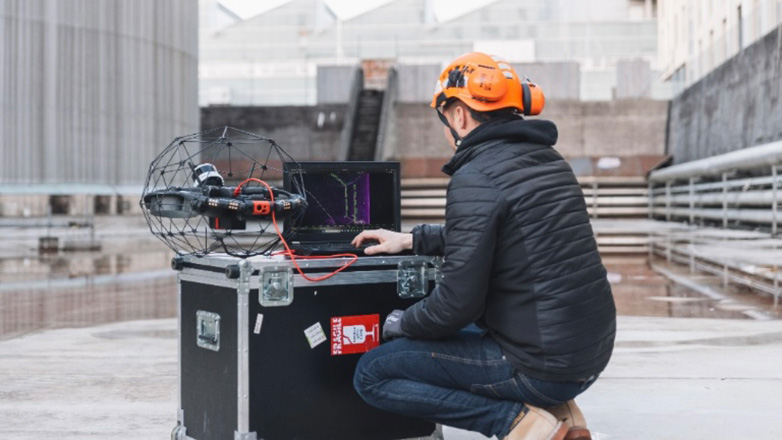 Drone Elios 3 της Flyability: Καινοτομία στις Επιθεωρήσεις Υποδομών με το UT Payload (Ultrasonic Thickness Measurement)