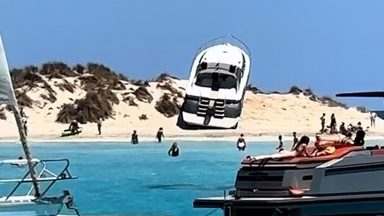 Πολυτελές γιοτ και το πλήρωμά του… κατέληξαν στην κορυφή ενός αμμόλοφου