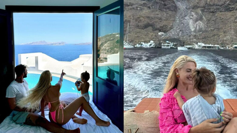Ιωάννα Τούνη – Δημήτρης Αλεξάνδρου: Οικογενειακή απόδραση στη Σαντορίνη με τον γιο τους Πάρη