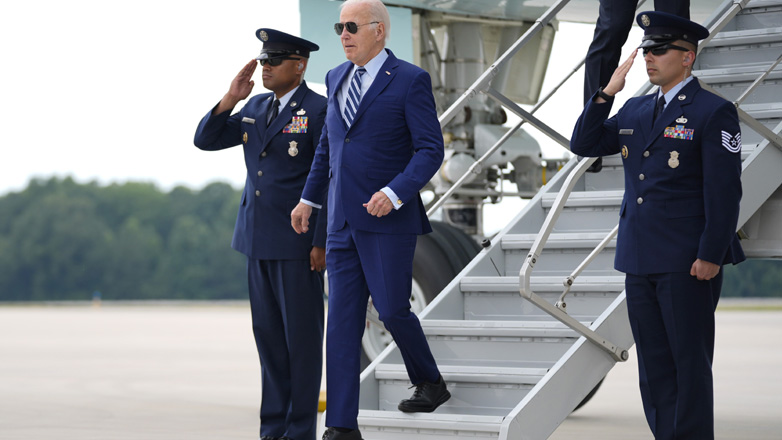 ΗΠΑ: Το αεροπλάνο του Τζο Μπάιντεν προσγειώθηκε στην Ατλάντα ενόψει της τηλεμαχίας με τον Ντόναλντ Τραμπ