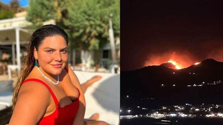 Δανάη Μπάρκα για τη φωτιά στη Σέριφο: «Ήταν σοκαριστικό, μας είπαν να φύγουμε από τα σπίτια που είχαμε νοικιάσει»