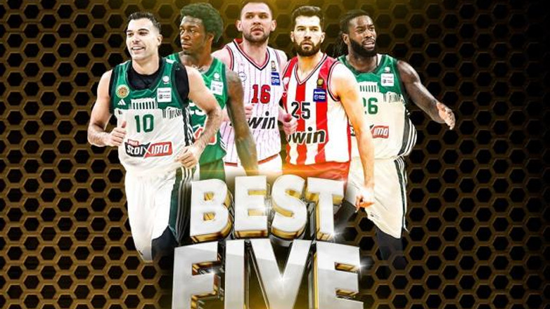 Basket League: Με τρεις παίκτες του Παναθηναϊκού και δύο του Ολυμπιακού η κορυφαία πεντάδα της χρονιάς!