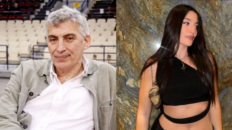 Παναγιώτης Φασούλας: Η σπάνια φωτογραφία με την κόρη του, Μαριέλλα στο γήπεδο για τον αγώνα μπάσκετ της Εθνικής Ελλάδος