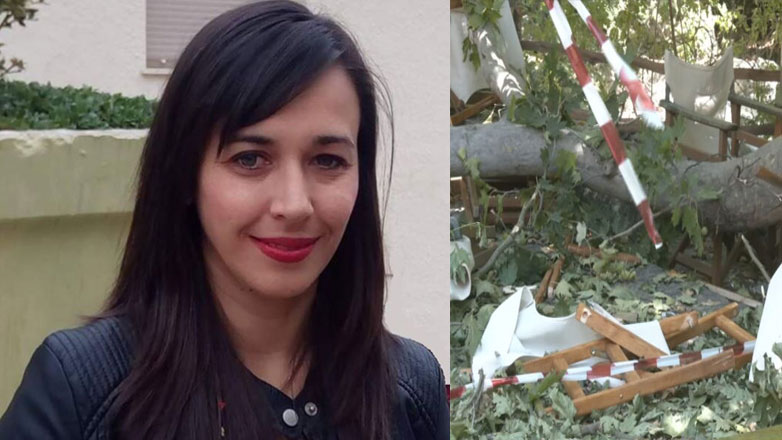 Θρήνος για τη 44χρονη Γεωργία που σκοτώθηκε από κλαδί πλατάνου