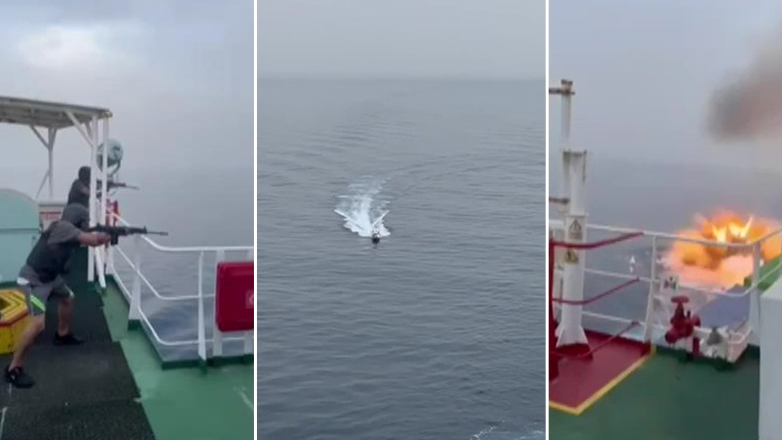 Δραματικό βίντεο: Πλωτό drone των Χούθι επιτίθεται σε πλοίο στην Ερυθρά