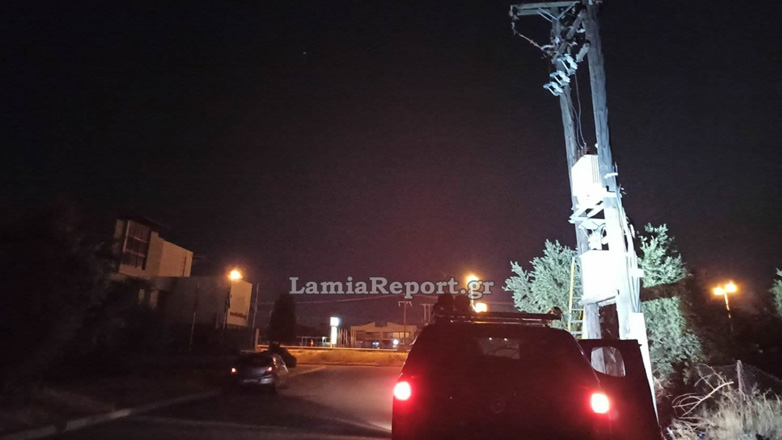 Στο σκοτάδι η μισή Λαμία μετά από έκρηξη σε μετασχηματιστή