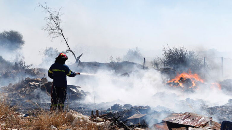 Φωτιά στην περιοχή της Συκεώνας Καρδίτσας