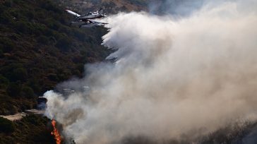 Καλύτερη η εικόνα της φωτιάς στην Εύβοια