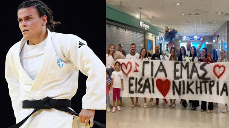 Συγκινητική υποδοχή για την Τελτσίδου – Πήγαν με πούλμαν στο αεροδρόμιο και σήκωσαν πανό!