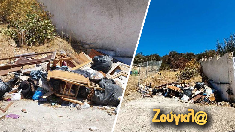 Δήμος Κρωπίας: Καταγγελία για αμάζευτα μπάζα και σκουπίδια στην περιοχή Μακριά Πεύκα