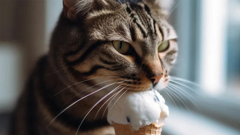 Σπιτικό παγωτό βατόμουρο για τη γάτα σας