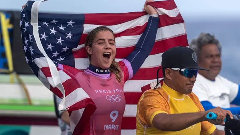 Παρίσι 2024: Το χρυσό η Κάρολάιν Μαρκς στο σέρφινγκ γυναικών