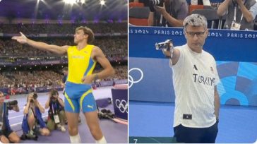 Ο Ντουπλάντις πανηγύρισε το παγκόσμιο ρεκόρ ως «Τούρκος σκοπευτής»