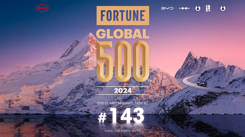 Η BYD ανέβηκε θέση στη λίστα Fortune Global 500