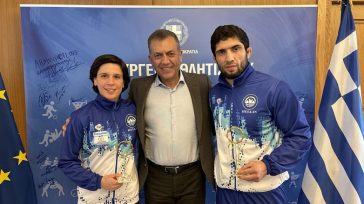 Πάλη: Οι ευχές του υπουργού Αθλητισμού Γιάννη Βρούτση στους Έλληνες παλαιστές