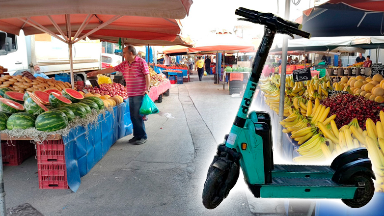 Ιερέας έπεσε με πατίνι πάνω σε πάγκο λαϊκής αγοράς