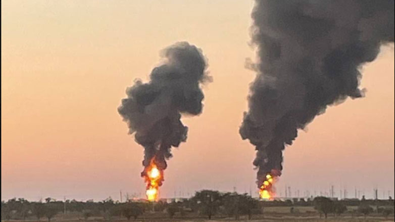 Συντρίμμια Ουκρανικού drone προκάλεσαν πυρκαγιά σε αποθήκη πετρελαίου στο Ροστόφ