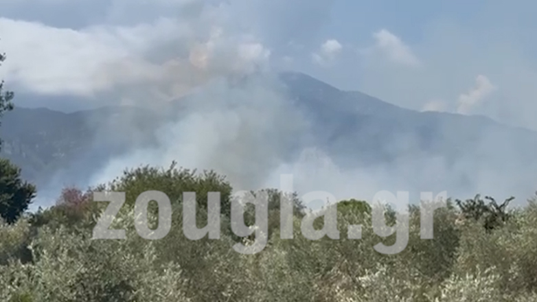 Φωτιά στην Πλάκα Λιτοχώρου – Mήνυμα του 112 για εκκένωση