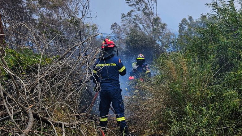 Υπό μερικό έλεγχο η φωτιά στον Μαραθώνα