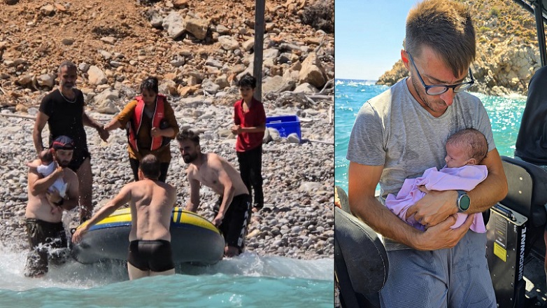 Συγκλονιστική διάσωση βρέφους 50 ημερών οικογένειας προσφύγων στην Τήλο